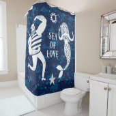 Meer des Liebe-Plakats Duschvorhang (Beispiel)