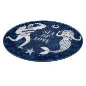 Meer des Liebe-Plakats Schneidebrett (Ecke)