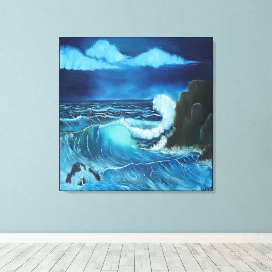 "Meer des Powers" Stretchierte Leinwand drucksvoll (Insitu (Holzboden))