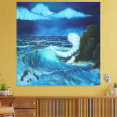 "Meer des Powers" Stretchierte Leinwand drucksvoll (Insitu (Wohnzimmer))