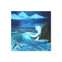 "Meer des Powers" Stretchierte Leinwand drucksvoll