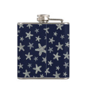 Meer des Starfish-Musters Flachmann (Rückseite)