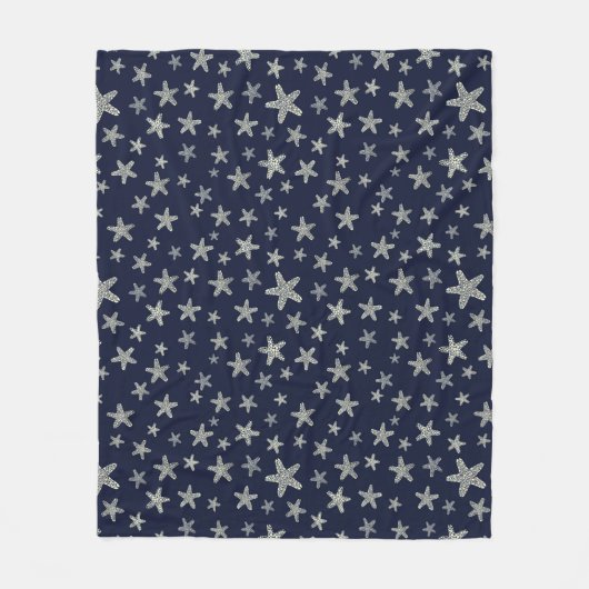 Meer des Starfish-Musters Fleecedecke (Vorderseite)