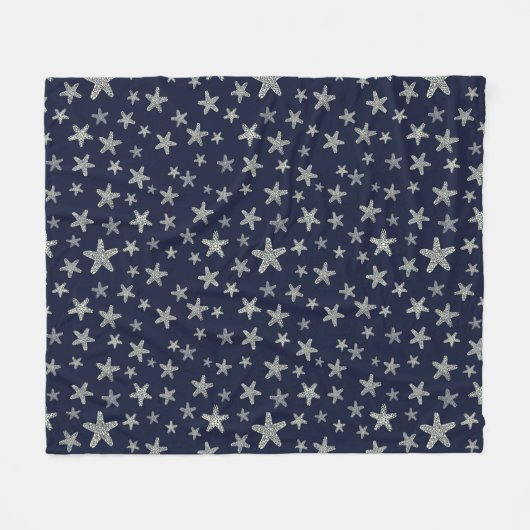Meer des Starfish-Musters Fleecedecke (Vorderseite (Horizontal))