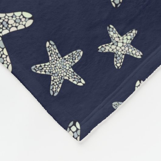 Meer des Starfish-Musters Fleecedecke (Ecke)
