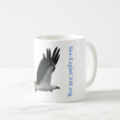 Meer-Eagle mit der Fisch-Tasse Kaffeetasse (VorderseiteRechts)
