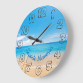 Meer-Erinnerungen Runde Wanduhr (Winkel)
