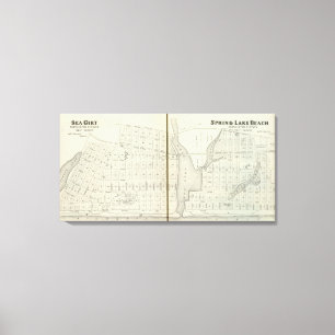 Meer geumgürtet und Spring See-Strand, Monmouth Leinwanddruck