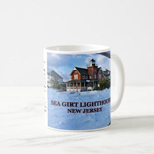 Meer geumgürteter Leuchtturm, New-Jersey Tasse (VorderseiteRechts)