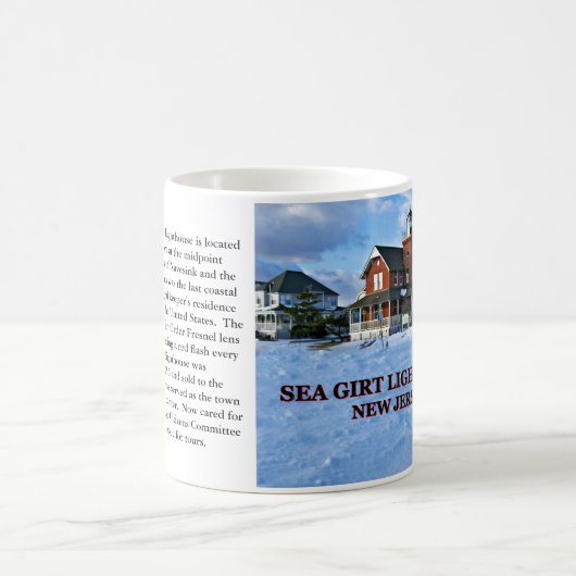Meer geumgürteter Leuchtturm, New-Jersey Tasse (Mittel)