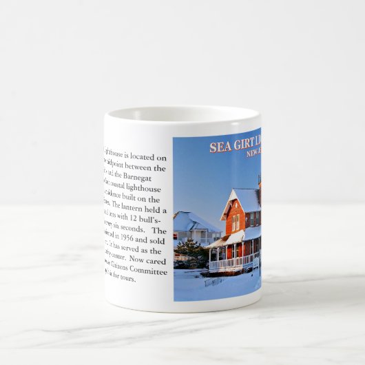 Meer geumgürteter Leuchtturm, New-Jersey Tasse (Mittel)