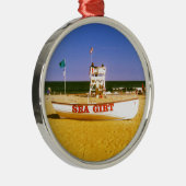 Meer geumgürtetes Leibwächter-Boot Silbernes Ornament (Rechts)