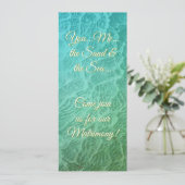 Meer Gezeitenwelle Sandmuster Foto Einladung (Stehend Vorderseite)