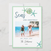 Meer & Grüße Weihnachten an der Küste mit Foto (Vorderseite)