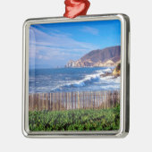 Meer Half Moon Bay Kalifornien Silbernes Ornament (Links)