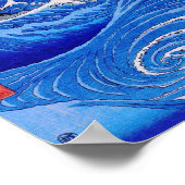 Meer, Hiroshige 歌 川 広 重 Poster (Ecke)