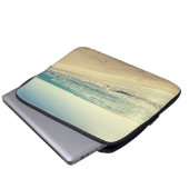 Meer im Winter Laptopschutzhülle (Vorne Knopf)