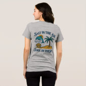 Meer in meinem Soul Delphin Beach Szene Tri-Blend Shirt (Rückseite voll)