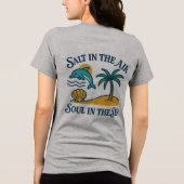 Meer in meinem Soul Delphin Beach Szene Tri-Blend Shirt (Rückseite)