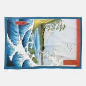 Meer in Satta in der Provinz Suruga durch Ando Hir Geschirrtuch (Horizontal)