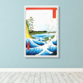 Meer in Satta in der Provinz Suruga durch Ando Hir Leinwanddruck (Insitu (Holzboden))