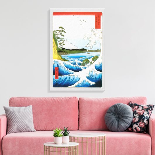 Meer in Satta in der Provinz Suruga durch Ando Hir Leinwanddruck (Insitu (Wohnzimmer))