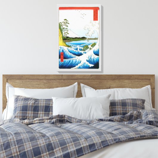 Meer in Satta in der Provinz Suruga durch Ando Hir Leinwanddruck (Insitu (Schlafzimmer))