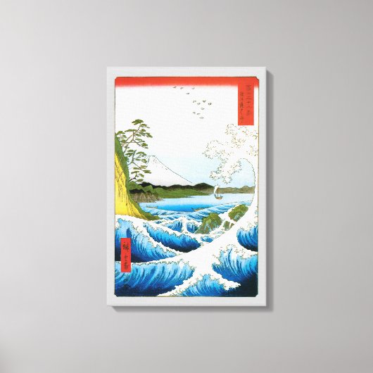 Meer in Satta in der Provinz Suruga durch Ando Hir Leinwanddruck (Vorderseite)