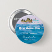 Meer-Kreuzen personalisiert Button (Vorne & Hinten)