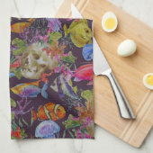 Meer Leben Grunge-Muster Handtuch (Viertel Falte)