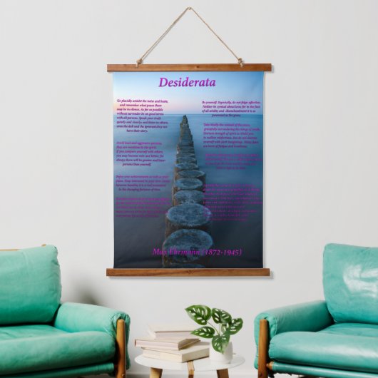 Meer mit bewaldeten Pillionen Wandteppich Mit Holzrahmen (Wohnzimmer)