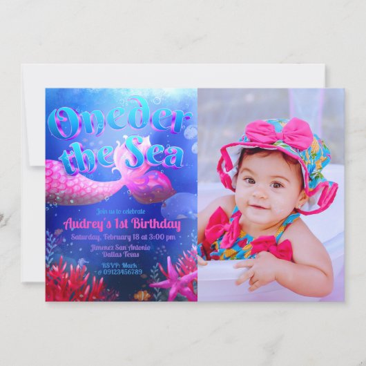 Meer mit Foto Landschaft Einladung (Vorderseite)