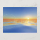 Meer mit Sonne Postkarte (Vorderseite)