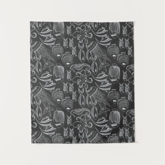 Meer-Muster Wandteppich (Vorderseite)