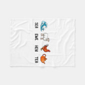 Meer Mutterschaf Henne Tee Lustiger Witz Spruch Zi Fleecedecke (Vorderseite (Horizontal))