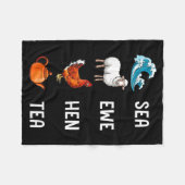 Meer Mutterschaf Henne Tee Lustiger Witz Spruch Zi Fleecedecke (Vorderseite (Horizontal))