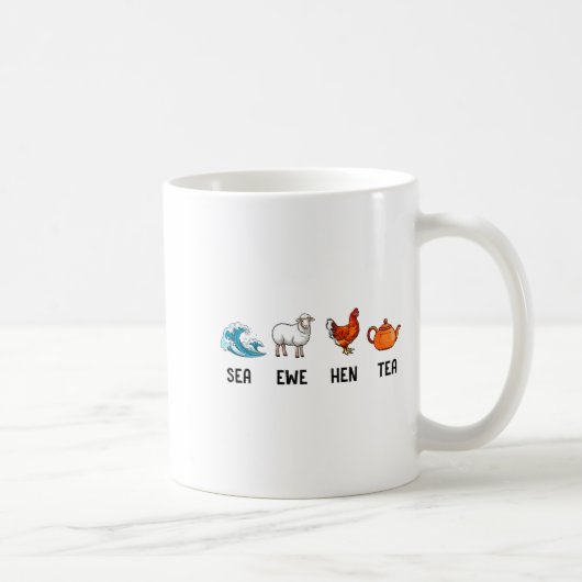 Meer Mutterschaf Henne Tee Lustiger Witz Spruch Zi Kaffeetasse (Rechts)