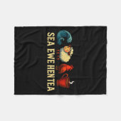 Meer Mutterschaf Henne Tee Lustiges Shirt Meer Mut Fleecedecke (Vorderseite (Horizontal))