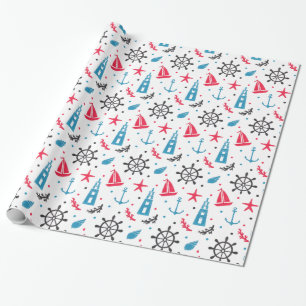Meer Nautisches Muster Geschenkpapier