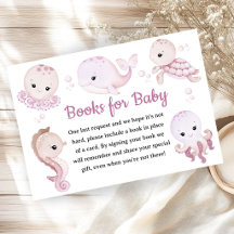 Meer Ozean Baby Shower Mädchen Rosa Bücher für Bab