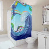 Meer Ozean große Wellenwasser Duschvorhang (Beispiel)