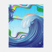 Meer Ozean große Wellenwasser Fleecedecke (Vorderseite)