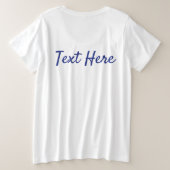 Meer Ozean große Wellenwasser Große Größe T-Shirt (Design Rückseite)