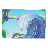 Meer Ozean große Wellenwasser Kissenbezug (Rückseite)