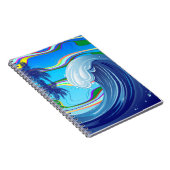 Meer Ozean große Wellenwasser Notizblock (Rechte Seite)