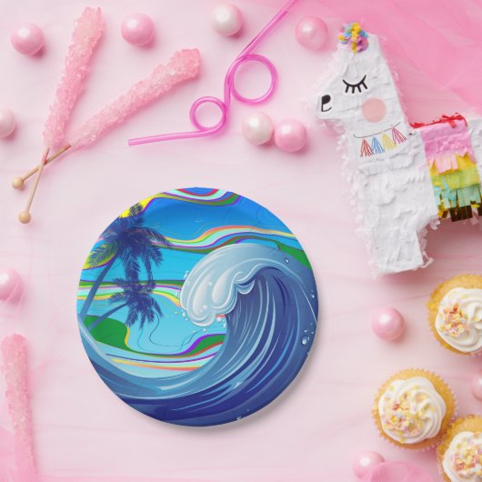 Meer Ozean große Wellenwasser Pappteller (Party)