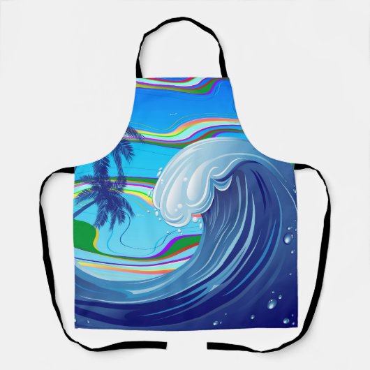 Meer Ozean große Wellenwasser Schürze (Vorderseite)