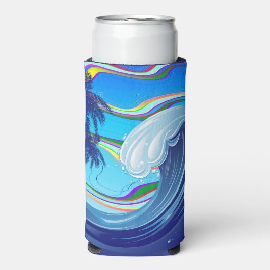 Meer Ozean große Wellenwasser Selters Dosenkühler (Seltzer Vorderseite)