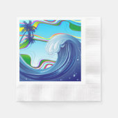 Meer Ozean große Wellenwasser Serviette (Vorderseite)