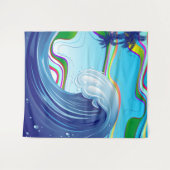 Meer Ozean große Wellenwasser Wandteppich (Vorderseite (Horizontal))